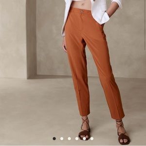 NWT Banana Republic Airstretch Taper Pant in Adobe Brick